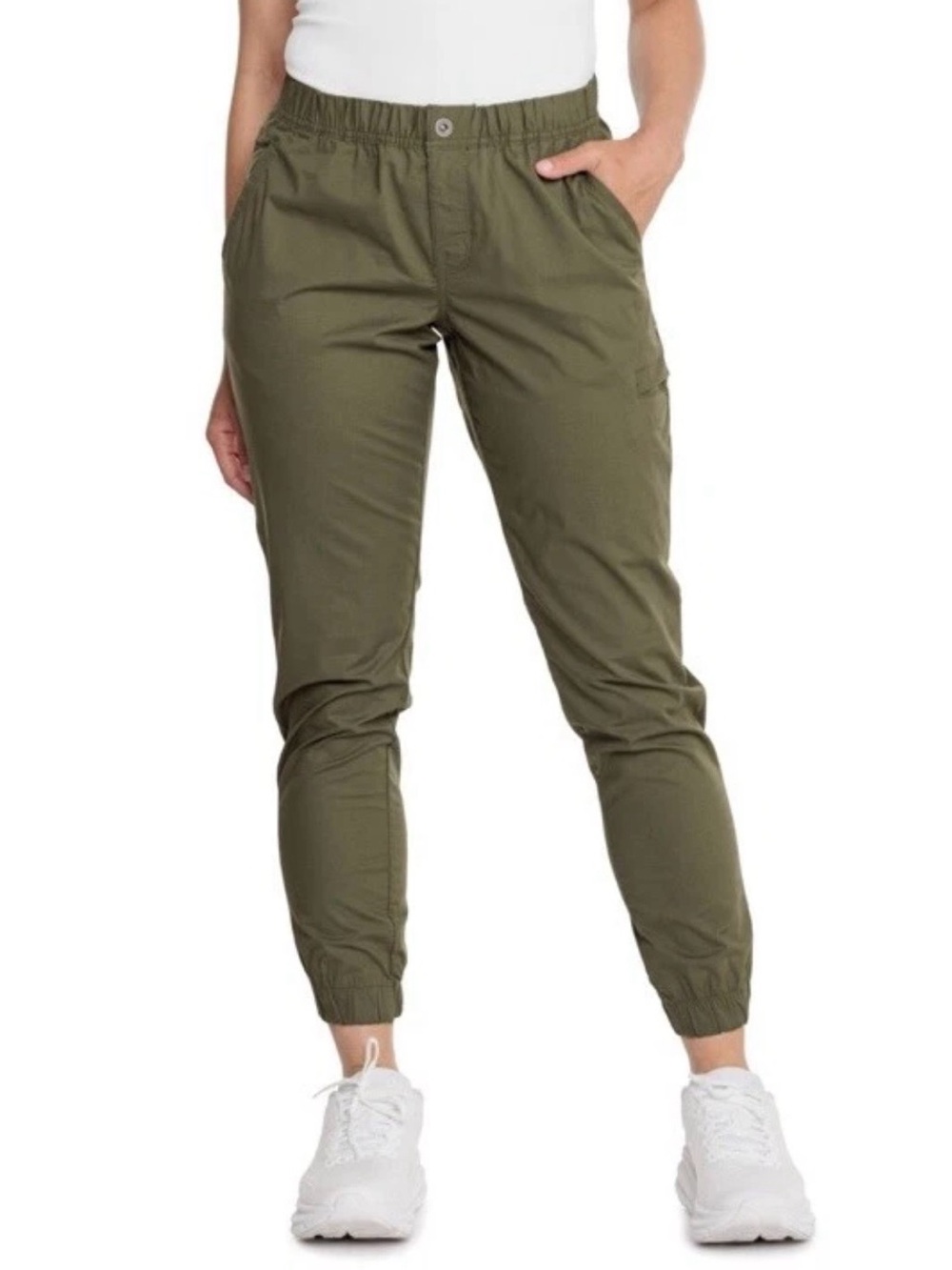prAna Double Peak Jogger Cargo Pants Women 2 Olive Outdoor Gorpcore